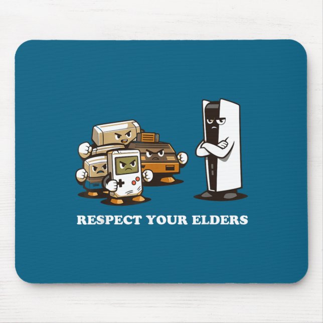 Respect Your Elders T Retro 90s Gaming  Mouse Mat (Front)