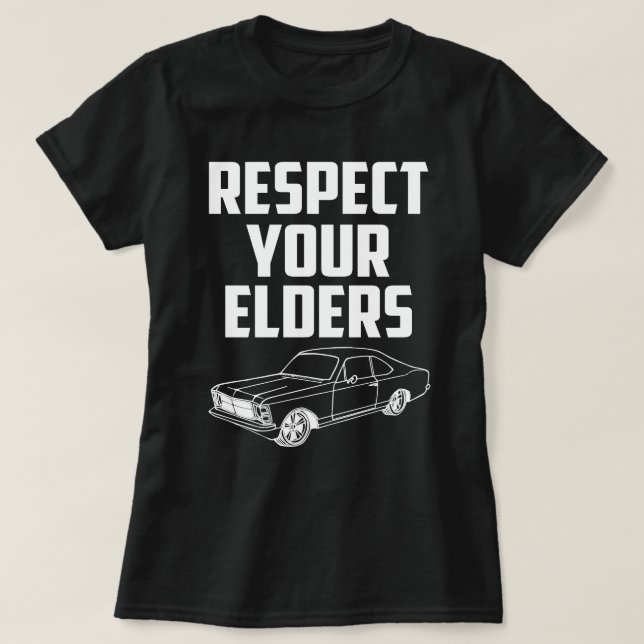 Respect Your Elders Vauxhall Cavalier Mk II T-Shirt (Design Front)