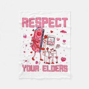 Respect Your Elders Video Game Gaming Controller Fleece Blanket