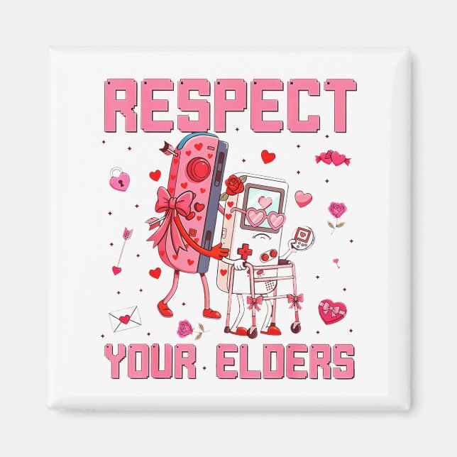 Respect Your Elders Video Game Gaming Controller  Magnet (Front)
