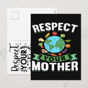 Respect Your Mother Comfort Colours Life Shirt Holiday Postcard