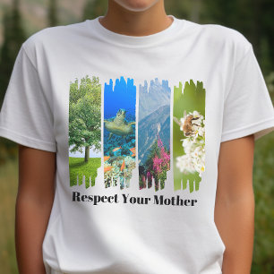 Respect your mother earth day Tee, brush stroke  Tri-Blend Shirt
