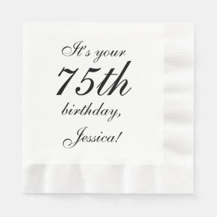 Respectable 75th Birthday Paper Napkins