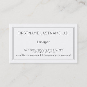 Respectable and Elegant Lawyer Business Card