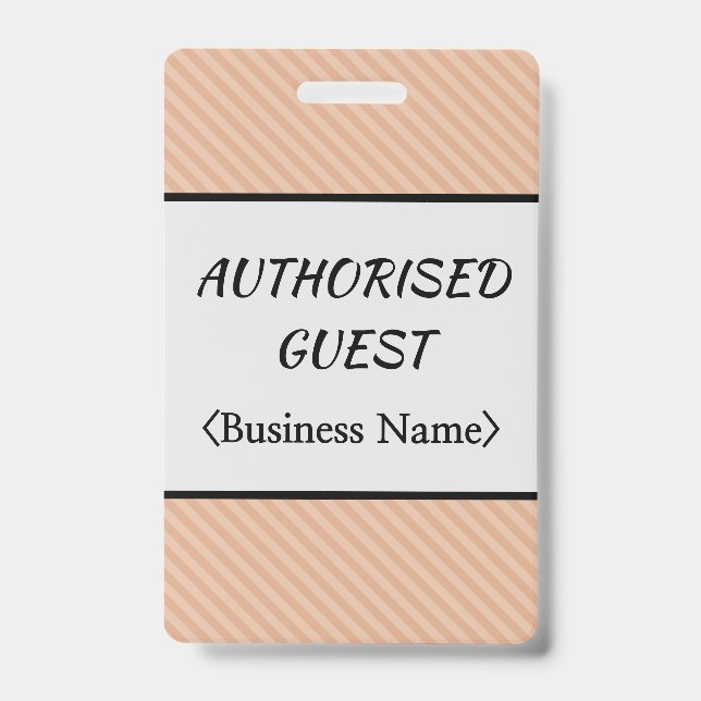 Respectable "AUTHORISED GUEST" Badge ID Badge (Front)