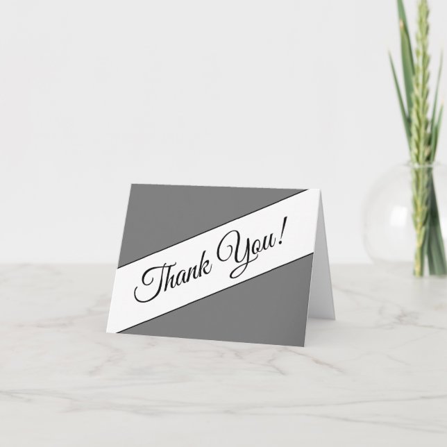 Respectable & Elegant "Thank You!" Card (Front)