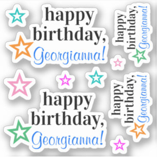 Respectable "happy birthday" + Star Outline Shape