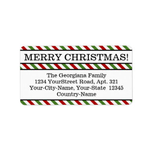 Respectable "MERRY CHRISTMAS!" Address Label