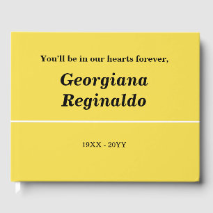 Respectable, Personalised Funeral Guest Book