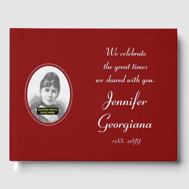 Respectable, Plain Funeral/Memorial Guest Book (Front)