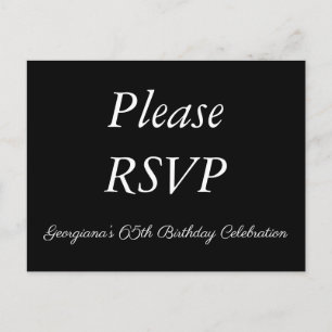 Respectable "Please RSVP" Postcard