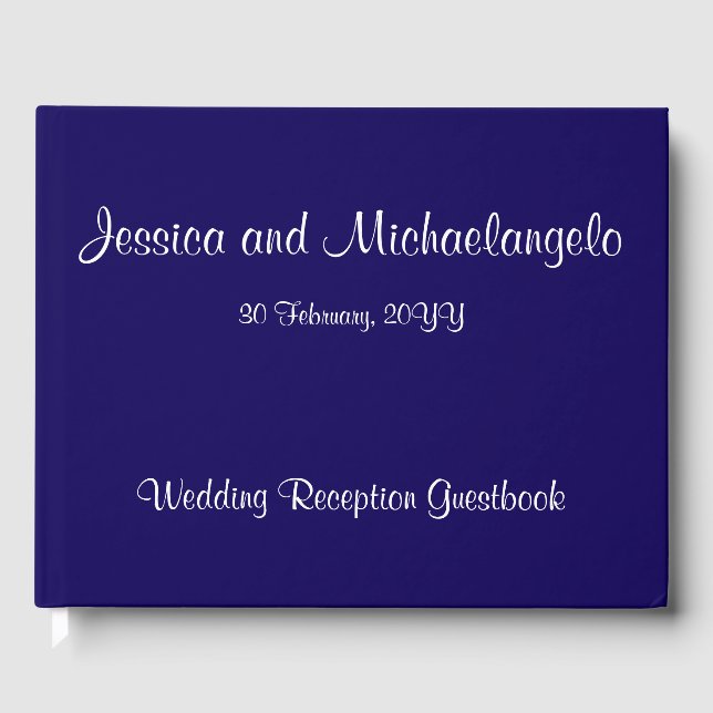 Respectable, Simple Wedding/Marriage Guestbook (Front)