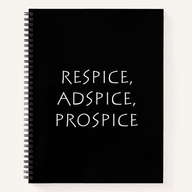 Respice adspice prospice notebook (Front)