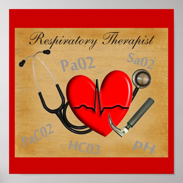 Respirartory Therapist Art Poster (Front)