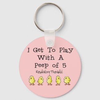 Respiratory "5 of Peep" Funny T-Shirts and Gifts Key Ring