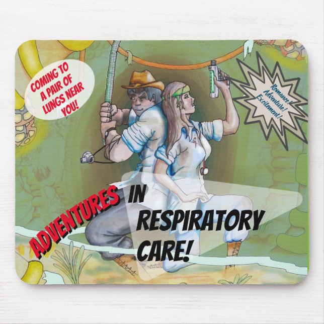 Respiratory Care Adventure Movie Poster Mouse Pad (Front)