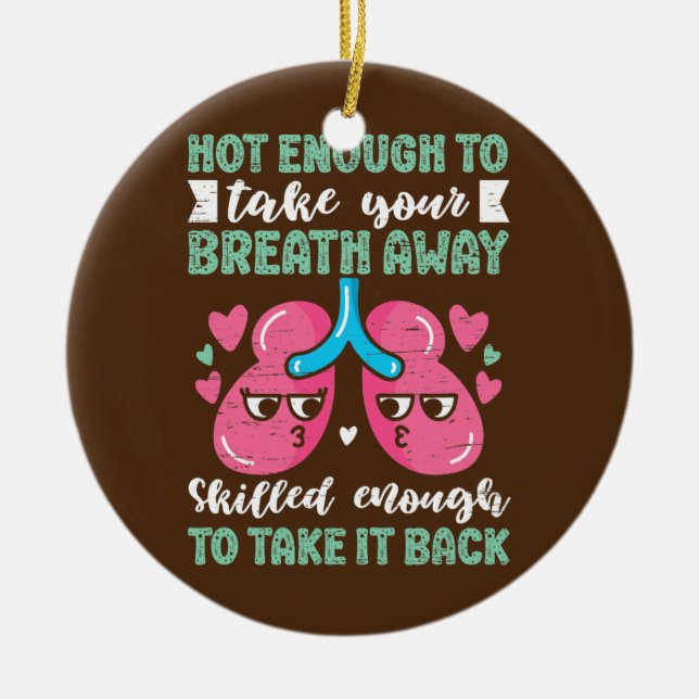 Respiratory Lungs Therapy RT Respiratory Ceramic Tree Decoration (Front)