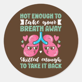 Respiratory Lungs Therapy RT Respiratory Classic Round Sticker