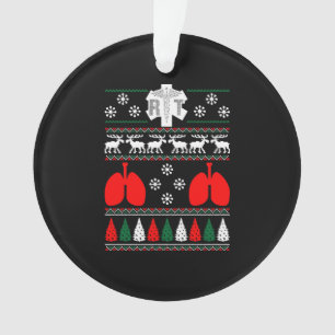 Respiratory RT Ugly Christmas Sweater Xmas Ornament