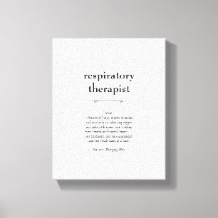 Respiratory Therapist Definition Thank You Gift Canvas Print