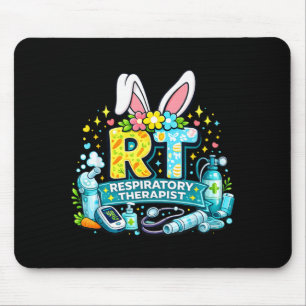 Respiratory therapist easter bunny funny rt humour mouse mat