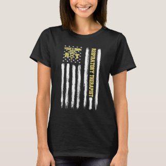 Respiratory Therapist Gift Patriotic American Flag T-Shirt