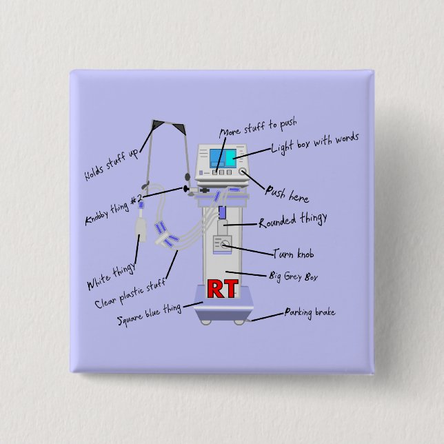Respiratory Therapist Gifts 15 Cm Square Badge (Front)
