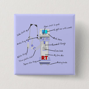 Respiratory Therapist Gifts 15 Cm Square Badge