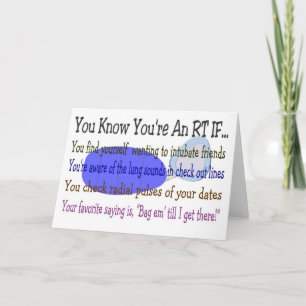 Respiratory Therapist Gifts Card