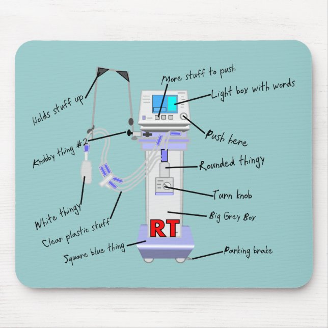 Respiratory Therapist Gifts Mouse Mat (Front)