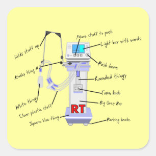 Respiratory Therapist Gifts Square Sticker