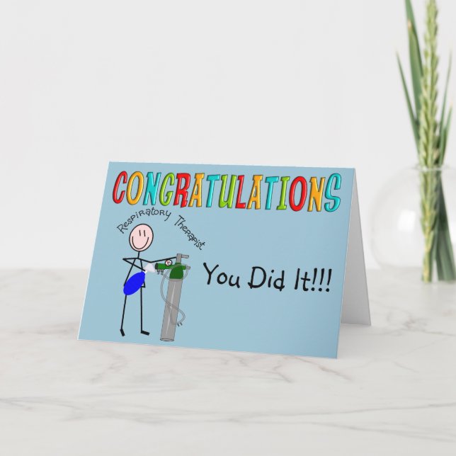 Respiratory Therapist Graduation Congrats Card (Front)