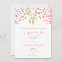 Respiratory therapist graduation invitation 