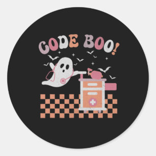 Respiratory Therapist Halloween Code Boo Spooky Re Classic Round Sticker