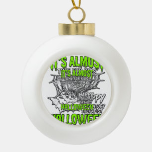 Respiratory Therapist Halloween Spider Web Design_ Ceramic Ball Christmas Ornament