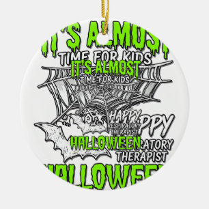 Respiratory Therapist Halloween Spider Web Design_ Ceramic Tree Decoration
