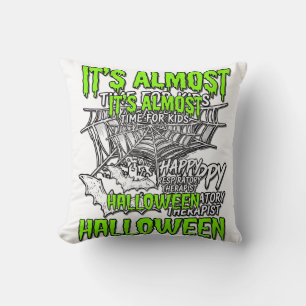 Respiratory Therapist Halloween Spider Web Design_ Cushion