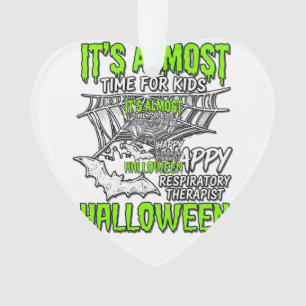 Respiratory Therapist Halloween Spider Web Design_ Ornament