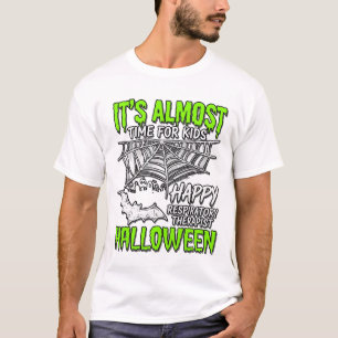 Respiratory Therapist Halloween Spider Web Design_ T-Shirt
