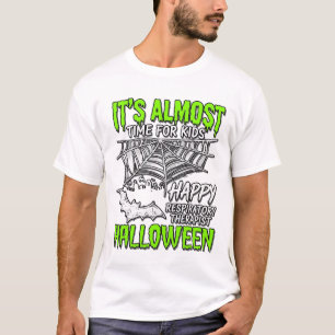 Respiratory Therapist Halloween Spider Web Design_ T-Shirt