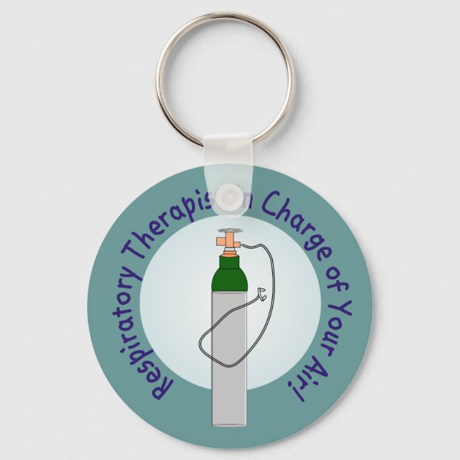 Respiratory Therapist "In Charge Of Your Air" Key Ring (Front)