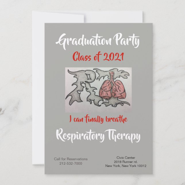 Respiratory therapist invitation card (Front)