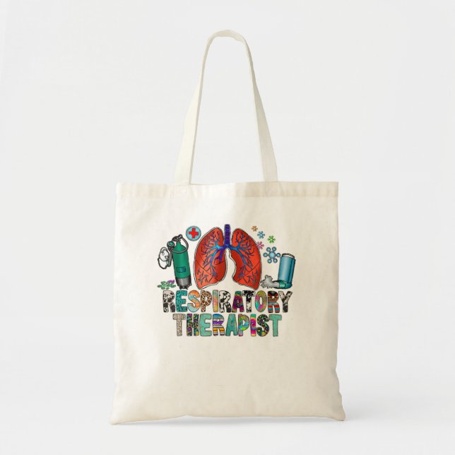 Respiratory Therapist Leopard Stethoscope Western  Tote Bag (Front)
