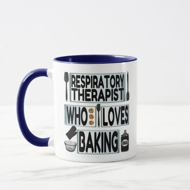 Respiratory Therapist Loves Baking Mug (Left)