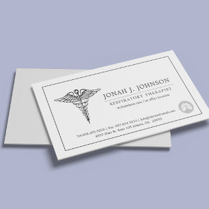 Respiratory Therapist Minimalist Lined Border Business Card