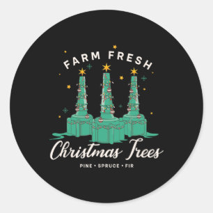 Respiratory Therapist Nurse Farm Fresh Christmas T Classic Round Sticker