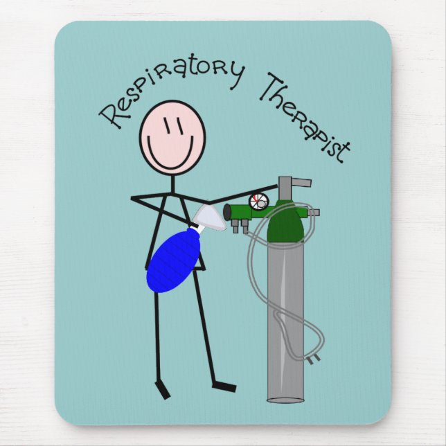Respiratory Therapist O2 & Ambu Bag Design Mouse Mat (Front)