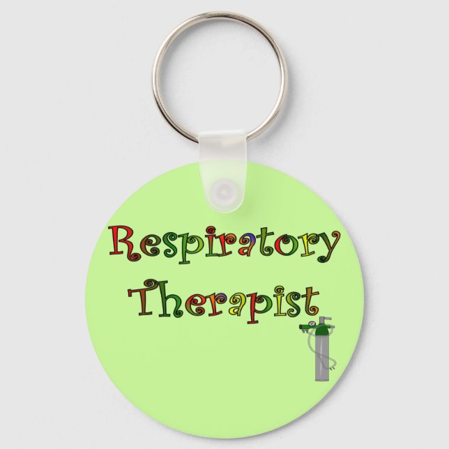 Respiratory Therapist O2 Tank Design Key Ring (Front)