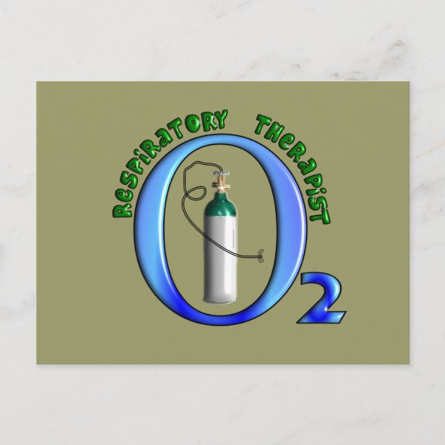 Respiratory Therapist O2 Tank Design Postcard (Front)