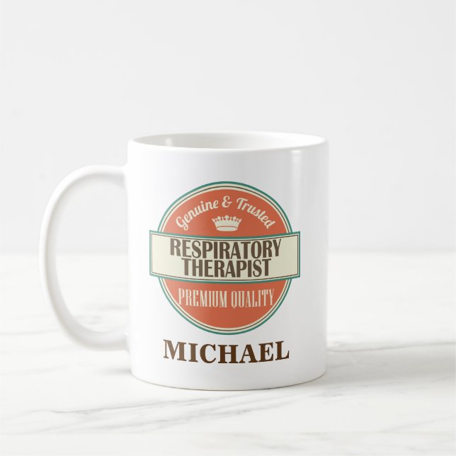 Respiratory Therapist Personalised Office Mug Gift (Left)